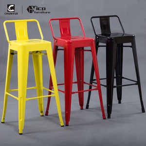 Retro Industrial Vintage White Red Steel Iron Metal Home <strong>Breakfast</strong> <strong>bar</strong> <strong>High</strong> Stool <strong>Chair</strong> <strong>for</strong> Sale - Product Image 3