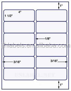 <span class=keywords><strong>4</strong></span> "x <span class=keywords><strong>1</strong></span>.<span class=keywords><strong>5</strong></span>" por <span class=keywords><strong>disquete</strong></span> etiqueta 12 up autoadhesivo etiqueta A4 etiqueta - Product Image 3