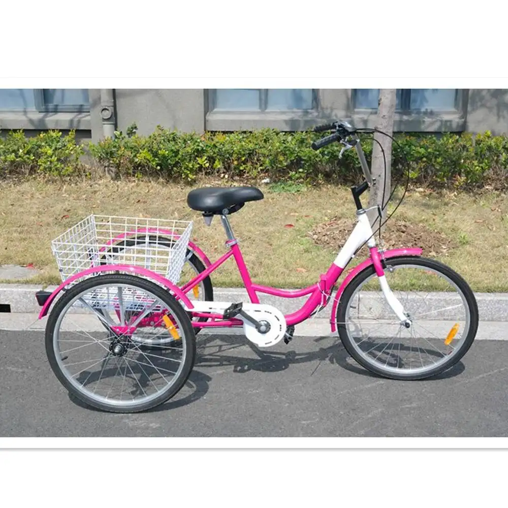 Трехколесный трехколесный велосипед для взрослых, шестискоростной складной трехколесный велосипед, грузовой велосипед/велосипед GW 7001, алюминиевый сплав, обод на заказ 20 дюймов