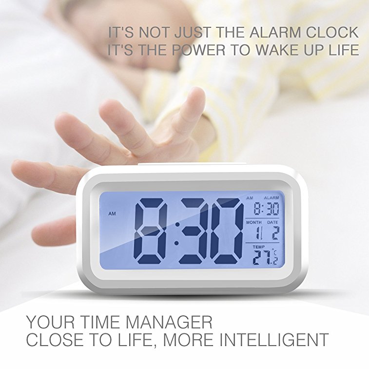 Zogift 2018 <span class=keywords><strong>Amazon</strong></span> Snooze Light Large ÉCRAN LCD Affichage Numérique Alarme Horloge - Product Image 3