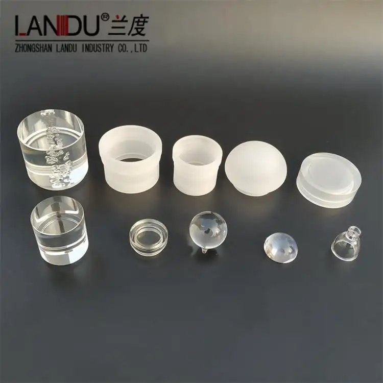 Landu acrílico processado alta precisão cristal acrílico cnc fresagem máquina polida peças pmma