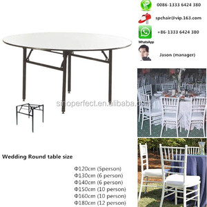 Sinoperfect-mesa plegable redonda con patas plegables para restaurante, muebles de madera contrachapada superior para fiesta en Hotel, banquete y boda, con silla - Product Image 6