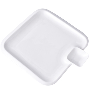 2019 blanco puro de <span class=keywords><strong>la</strong></span> <span class=keywords><strong>cena</strong></span> de cerámica placa con inmersión plato de Sushi de bola de masa de salmón plato - Product Image 2