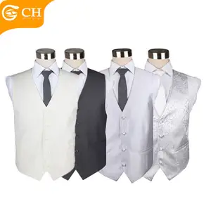 Professionele Fabriek Handgemaakte Mannen Pak Vest Nieuwe Trend Persoonlijk Design Vest Custom Effen Bloemen Polyester Vest Vest Heren