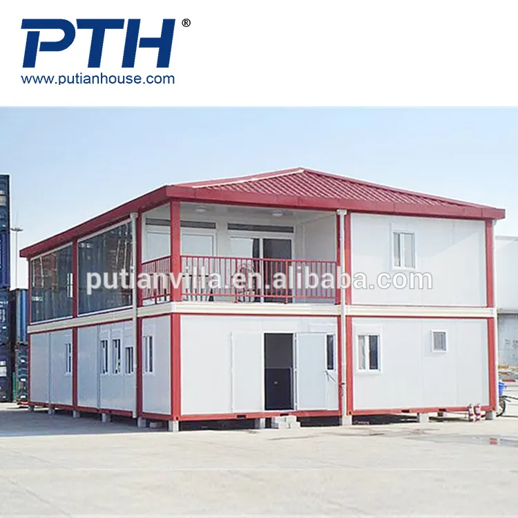Contenitore prefabbricato di lusso modulare modificato per case prefabbricate a tetto inclinato