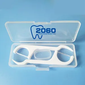 착색된 플라스틱 구두 배려 이쑤시게 상자 당 10 pcs 청소를 위한 치실 후비는 물건.