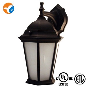 Aplique de farol de pared con certificación UL, decoración de calle de jardín, iluminación de pared exterior con 1 bombilla - Product Image 2