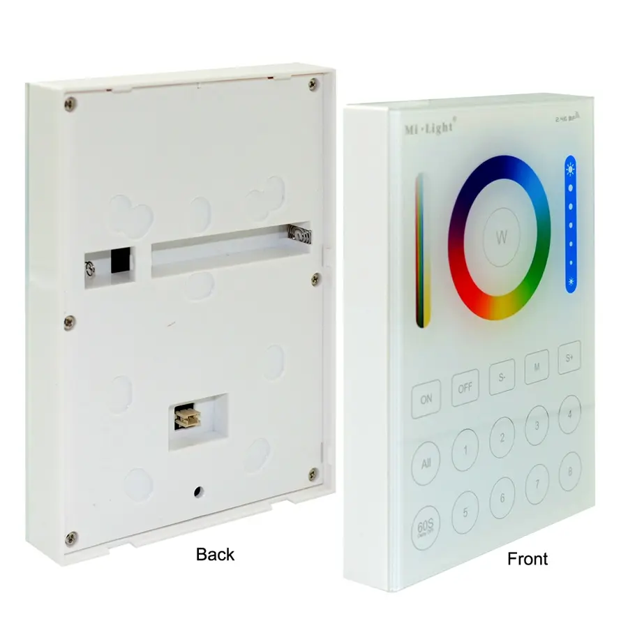 B8 Battery Powered 8 Groups RGB+CCT Smart Panel Smart Touch Panel Controller For Bulbs Strips Downlight Flood Light