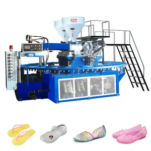 Twee Of Meerdere Kleuren Gemengde Schoen Spuitgietmachine/2 Kleuren Gemengde Slipper Of Sandalen Making Machine