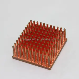 Disipador térmico de aletas de pin de forja en frío de cobre cuadrado