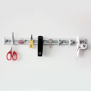 Angepasst Gute Qualität magie aluminium wand montiert grau magnetische küche wand rack