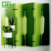 100% Recycelbar Polyester Faser PET Akustische Raumteiler Bewegliche Trennwand Wand Akustische Folding Screen