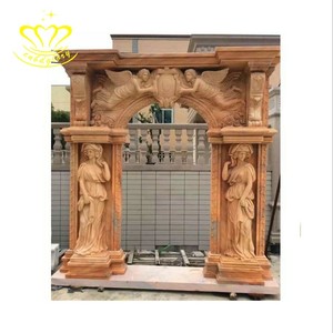 Tùy chỉnh thiết kế hiện đại Tay Chạm Khắc Đá Cẩm Thạch phụ nữ tượng trụ cột đá cổng khung cho khách sạn - Product Image 3