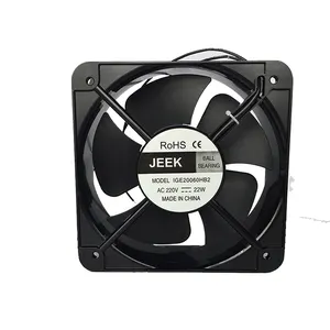 Jeek ventilador refrigeração axial, 50hz/60hz 10 polegadas ac 20cm 220v ac 200x200x60mm 200mm ventilador de refrigeração 220v