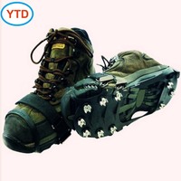 Crampons de glace universels antidérapants à 10 dents Crampons élastiques à neige 10 goujons Crampons de traction de style orteil de sécurité Chaussures Bottes