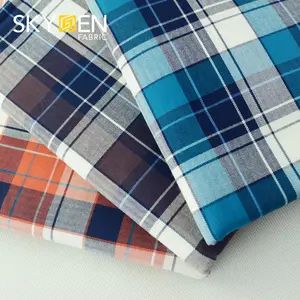 Lowest price wholesale stock lot shirting dress cloth clothing material textile 100% cotton herringbone fabric for men's shirt