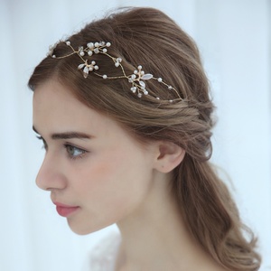 Delicate Crystal Imitation Pearls Women Headband Tiara <strong>Bridal</strong> Wedding Jewelry <strong>Hair</strong> Accessory <strong>Band</strong> - Product Image 6