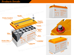 펠리시티 태양열 2024 새로운 12v 100ah 산성 Agm 깊은 사이클 배터리 가격 - Product Image 3