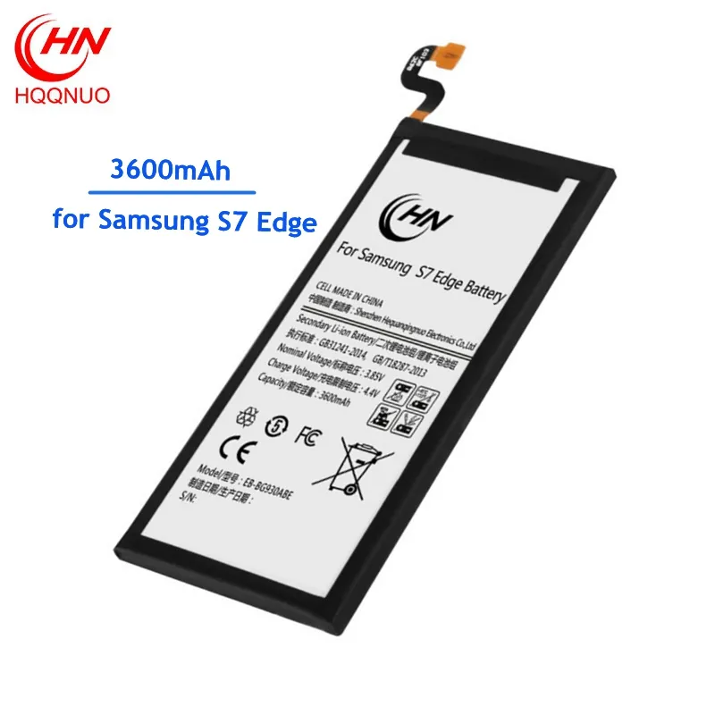 Gb/t 18287-2013 mobile phone battery Li-Ion Polymer Batteries For Samsung mobile phone Galaxy S7 EDGE Replacement Battery