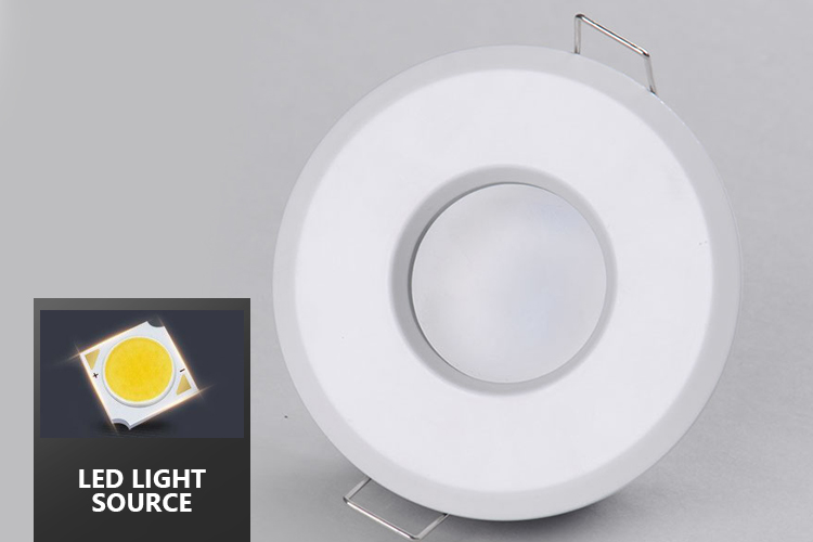 Recessed Waterproof Bathroom Spotlights , GU5.3 White Bathroom Ceiling Light
