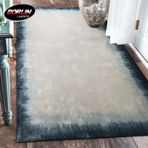 פשוט סגנון שטיח בית קיר לקיר מלון לובי כחול אפור אנטי רעש שטיח