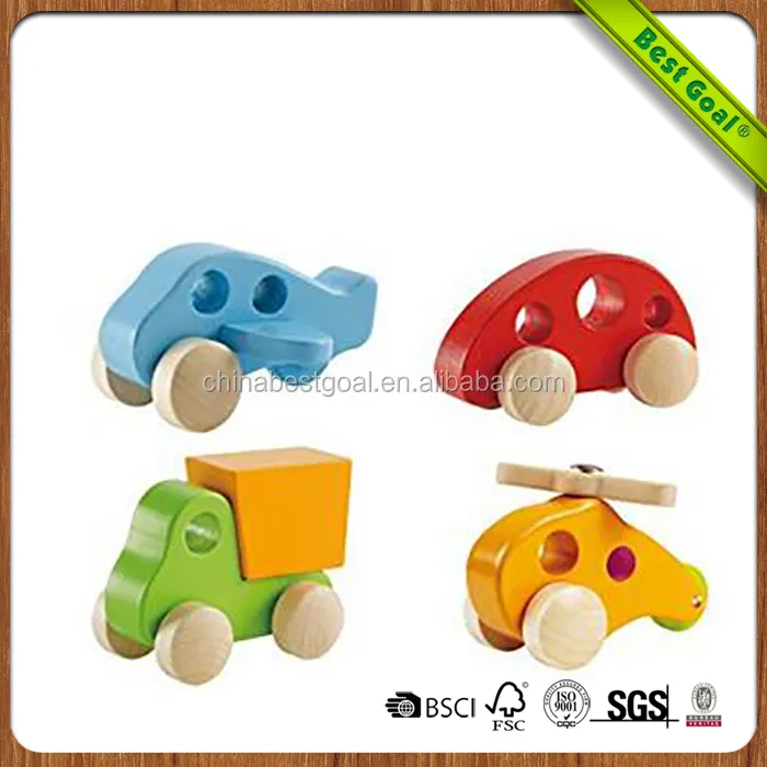 Wood Cars Set (4 Phiếu) - Đồ chơi bằng gỗ Đồ chơi Học sinh Khá sớm