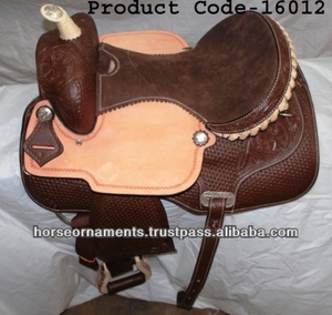 Selle occidentale en cuir DD de haute qualité pour l'équitation en Tan Naturel Noir Marron Havane D D Options de couleur marron - Product Image 3