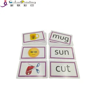 Preschool Educational Custom Design English Vocabulary Study Flashcard Maker,English Flashcards For Kids,Toddlers,Children