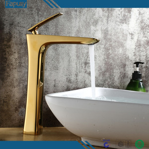 Fapully Haute Qualité à Levier Unique <span class=keywords><strong>D</strong></span>'<span class=keywords><strong>or</strong></span> Plaque Froide Chaude Pont <span class=keywords><strong>Mont</strong></span>é Laiton Robinet <span class=keywords><strong>Jardin</strong></span> M241 - Product Image 4