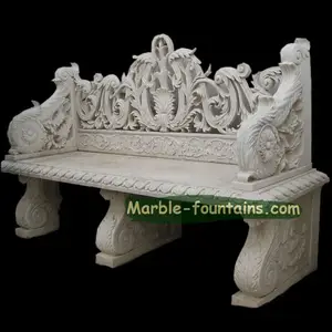 beautiful leather carved marble stone man made bench