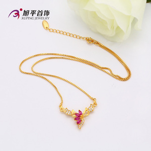 <span class=keywords><strong>Xuping</strong></span> oro 24 K di modo di stile strass red collana di zircon per le donne - Product Image 5