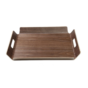 Plateau de service classique Rectangle 39.5cm, artisanal en bois, avec poignée, pour hôtel, vente en gros, livraison gratuite - Product Image 2