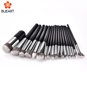 DailyQueen Juego de <span class=keywords><strong>brochas</strong></span> de maquillaje negras de lujo de 18 piezas Base única Delineador de ojos Ceja Sombra de ojos Calidad del Reino Unido - Product Image 6