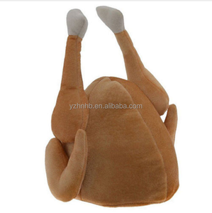 Cappello di tacchino in <span class=keywords><strong>peluche</strong></span> per animali divertenti con gambe eco-friendly in cotone PP copricapo in Costume da festa Unisex - Product Image 5