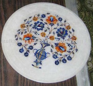 Assiette cadeau en marbre blanc naturel, plat cadeau - Product Image 1