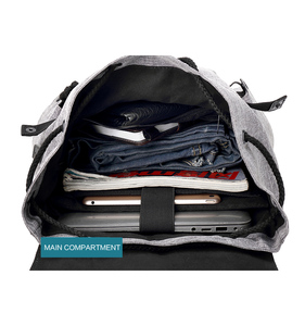 Gris de los hombres impermeable <span class=keywords><strong>moda</strong></span> urbana <span class=keywords><strong>Casual</strong></span> Colegio bolsa de equipaje mochila portátil - Product Image 6