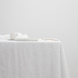 Zacht Op Maat 100% Linnen Vlas Geweven Tafelkleed Voorgewassen Stof
