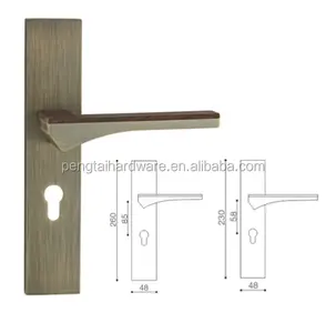 Zamak Cửa Vật Liệu Hoa Hồng Xử Lý Đơn Giản Phong Cách Kẽm Hợp Kim Tấm Cửa Xử Lý Khóa - Product Image 1