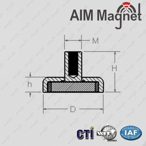 Forte <span class=keywords><strong>25</strong></span> mm de diamètre x 16mm haut. x. m5 fil aimant néodyme pot - Product Image 1