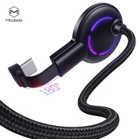 Kabel Charger USB Type-C Sudut Kanan Berbahan Nilon untuk Ponsel Android (Laris)