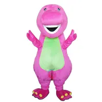Barney BJ Mascot Costume for Adult, Funny Dinosaur, Running