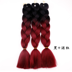 Ombre Jumbo Bện Tóc 24Inch 100 Gam Tổng Hợp Yaki Bện Tóc Nối Tóc Ombre Siêu Bện Tóc Tập Tin Đính Kèm Cung Cấp Nhãn Hiệu - Product Image 3