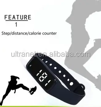 CE Small size fitness wristband 3d pedometer timer wrist step counter