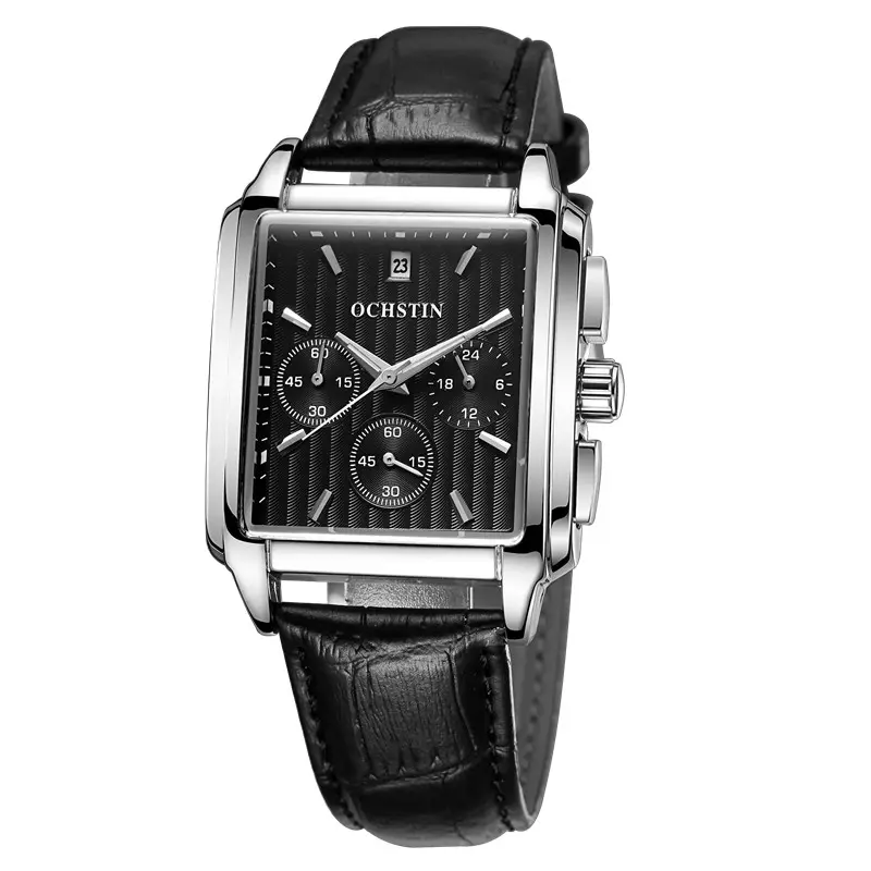 OCHSTIN Clocks 063 Chronograph Sport Clock Top Brand Luxury Men's Rectangle Watch Men Male Casual Quartz Wrist Watches
