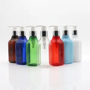 化妆品包装制造商定制印刷PET PP彩色200毫升塑料洗发露泵乳液瓶