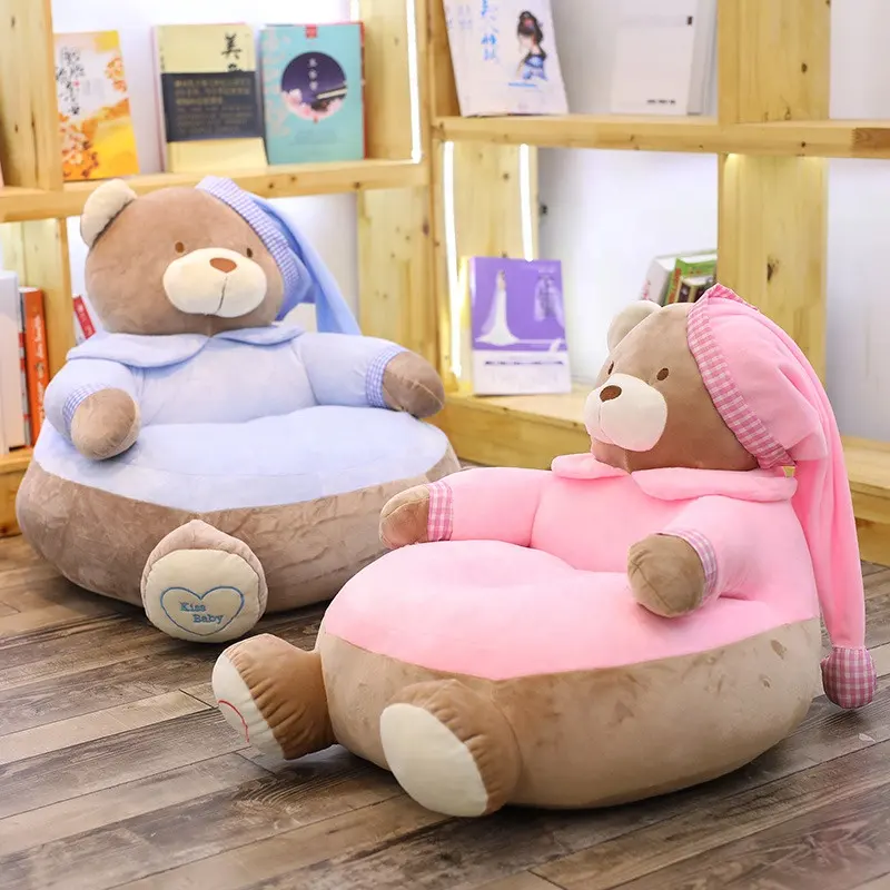 Family plush bear type soft baby kids child sofa seat cushion