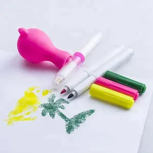 Kids Blow Pens Blow Drawing Pens Blow Colouring Pens Kids Airbrush Marker  Kids Blow Pens Fluorescent Drawing Colouring 8 Templates Educational Blow