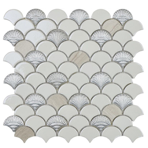 Piastrelle in Ceramica a Mosaico Effetto Squama di Pesce <span class=keywords><strong>per</strong></span> <span class=keywords><strong>Piscine</strong></span>, Mosaico Spagnolo - Product Image 1