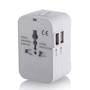 Di Seluruh Dunia Perjalanan <span class=keywords><strong>Universal</strong></span> <span class=keywords><strong>Adapter</strong></span> <span class=keywords><strong>2</strong></span> USB 4 Jenis Plug Adaptor Aksesoris Charger - Product Image 4