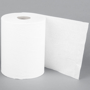 Toallas de papel enrolladas duras blancas comerciales de 1 capa, Rollo Jumbo de puntos, tejido de pulpa de madera virgen, inodoro para instalaciones sanitarias de oficina - Product Image 5